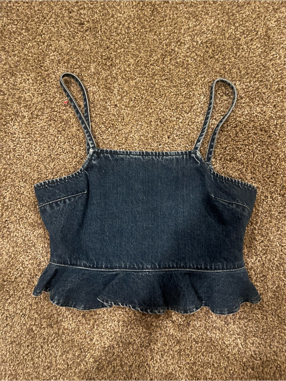 Urban Outfitters Denim Ruffle Hem Camisole